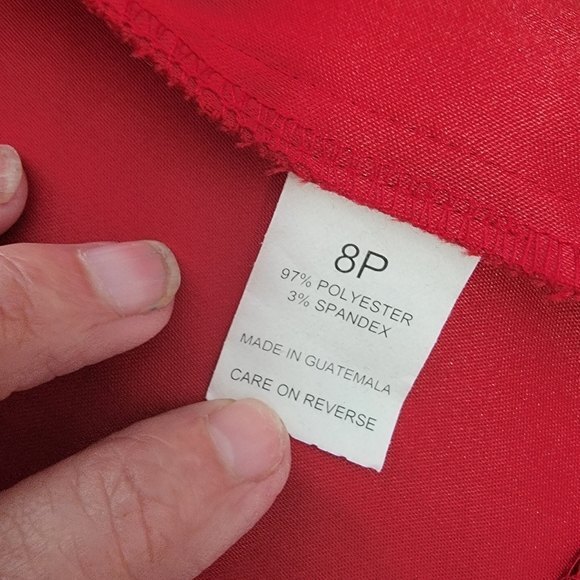 BRIGGS red light jacket blazer Size 8P petite front zippered polyester blend - Picture 8 of 10